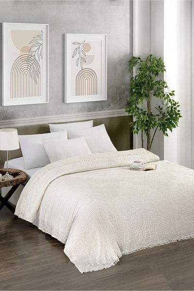 Lorenzella Double Bedspread, 100% Organic Cotton