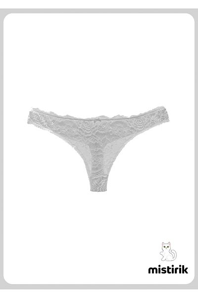 MİSTİRİK Μοντέλο Masara Semi Lace Thong Μοντέλο Εσωρούχων Άνετο στη χρήση Λευκό Χρώμα