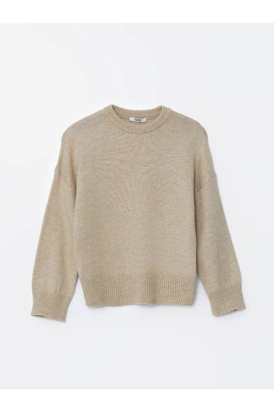 LC Waikiki Xside Beige Crew Neck Women's Knitwear Sweater
