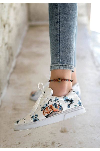 Dogo Pantofi de damă din piele vegană alb casual - Stay Clever Design