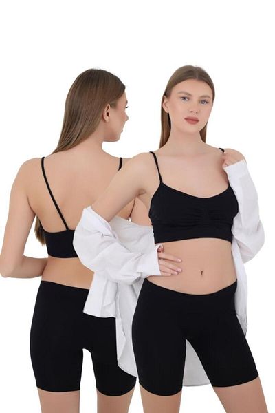 CNT 1 ΤΕΜΑΧΙΟ Micro Fiber Γυναικείο Long Boxer - Μαύρο, Λευκό, Χρώμα δέρματος |   S/M, L/XL