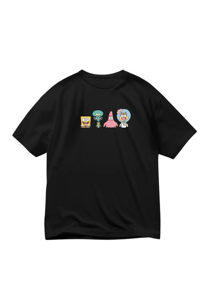 SVART WEAR Sponge tricou cu imprimeu supradimensionat Unisex Negru tricou