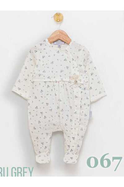 Babydola رومبير موسلين للأطفال - بأقدام وأزرار كبس