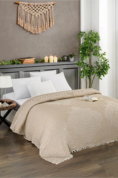 Lorenzella Double Bedspread, 100% Organic Cotton