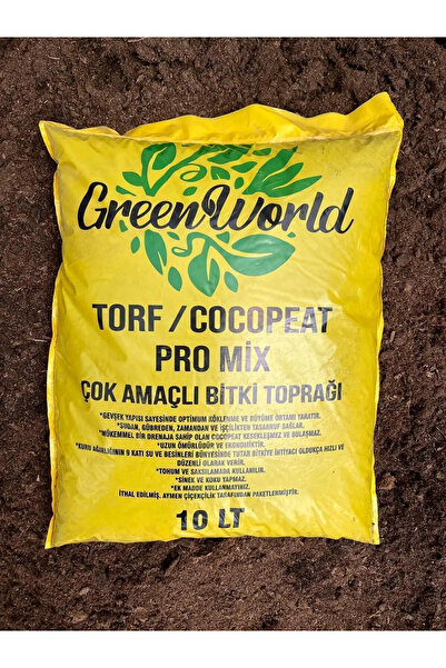 Aymen Çiçekçilik Green World 10 Litre Ithal Çok Amaçlı Bitki Toprağı Torf Coc...