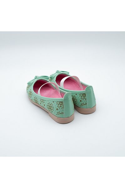 Arçın Shoes حذاء باليه بناتي بنقشة الزهور – خطوات صغيرة أنيقة وأنيقة