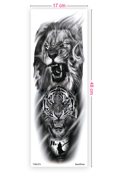 BP Tattoo Savage Aslan Dövmesi Kol Kaplama Tattoo Kol Dövmesi