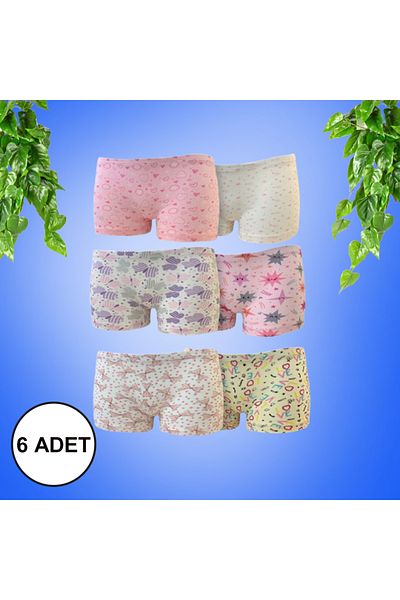 Berrak 6-Piece Girls' Boxers Assortment