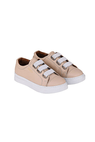 NOOSY Genuine Leather Beige Unisex Kids Sneakers