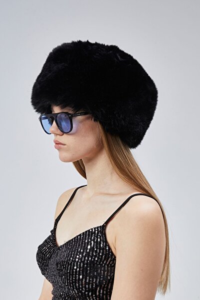 peluscum Peluş KALPAK ŞAPKA Suni Kürk Kışlık Kadın Şapkası