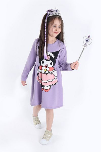 adenkidsfashion Girl's Chromi Printed Dress