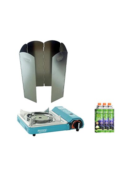 Orcamp Seramik Pro Kamp Ocak Mavi CK-508+6 Kanatlı Büyük Rüzgarlık RZ-556+3 A...