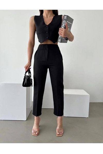 Asia zr PANTALONI FABRIC CU PENSI FATA