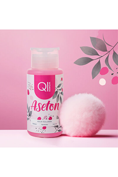 Qiwomen Besleyici Oje Çıkarıcı Pompalı Aseton 200ml
