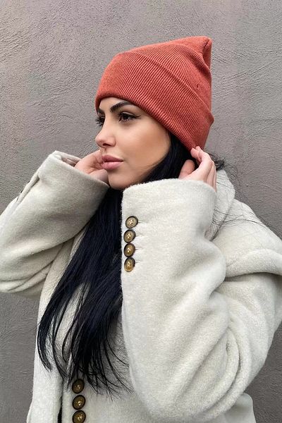 minibuki Brick Colored Beret Hat