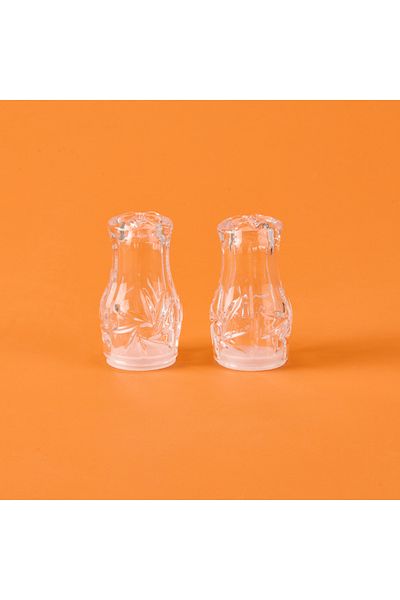 AROW Crystal 2-Piece Glass Salt Shaker - Transparent - 13 cm