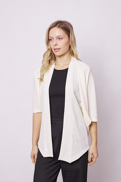 Jument Lycra pentru femei, țesătură de primă clasă, dantelă, liliac, lejer, croială confortabilă, elegant, cardigan-cremă