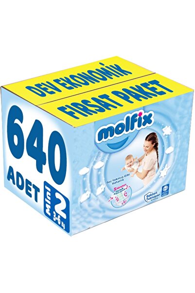 Molfix Bebek Bezi Beden:2 (3-6Kg) Mini 640 Adet Dev Paket