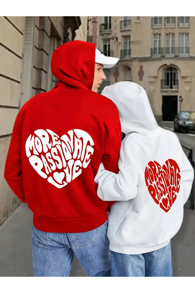 npLStore Unisex ljubavna kombinacija - Strastvena ljubav Štampano Oversize kr...