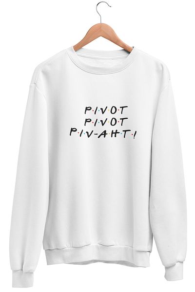 qoeuyl boutique Friends Ross Pivot Αστείο δώρο με στάμπα Διασκεδαστικό Unisex φούτερ με λαιμόκοψη