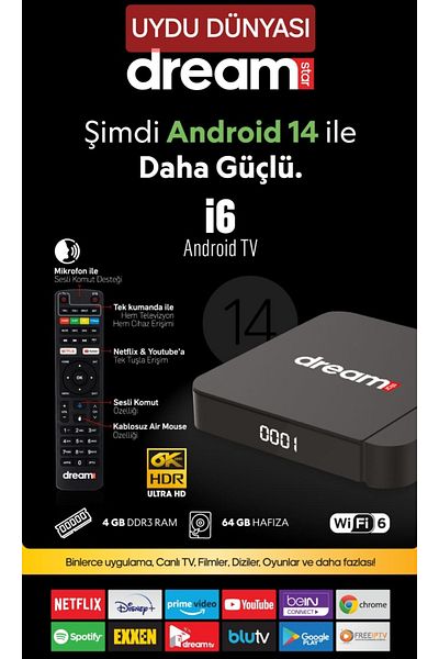 Dreamstar I6 Android Media Player 4Gb Ram 64 Gb Memory Voice Command Control