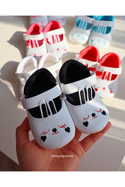 TinyAlp أحذية أرنب العيد ذات تصميم ناعم ملون ومطرزة ونعل ناعم للفتيات الصغيرات