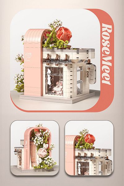 balody Flowery Street Series – Wedding Hall (Bl21193) – Mini Block Building Toys Set
