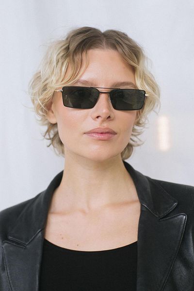 Bilge Karga Eryka Gold Black Green Sunglasses