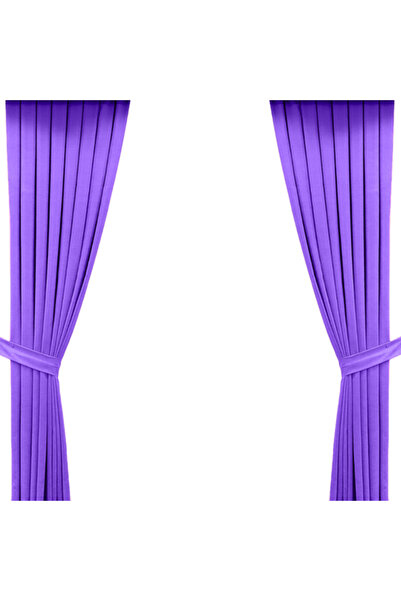 MORDRY Едноцветна завеса с двойни крила и връзки за закрепване Renso