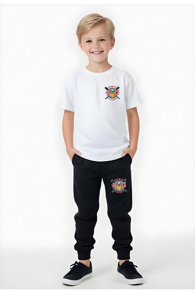 panios kids Baseball Printed Boy's Double Pocket Bottom-Top Set