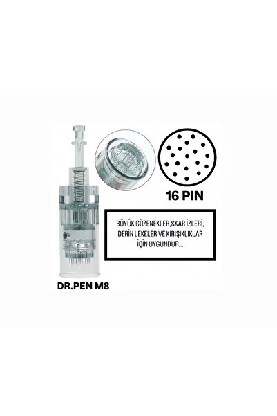 H RUN GLOBAL 10 Adet ( Dr.Pen M8 ve A6S Uyumlu - 16 PIN ) Değiştirilebilir Ka...