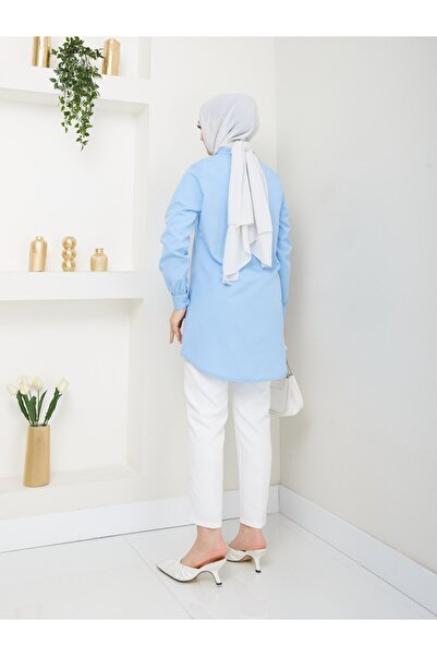 ASMİN Stone Detailed Collar - Summer Tunic Asm218