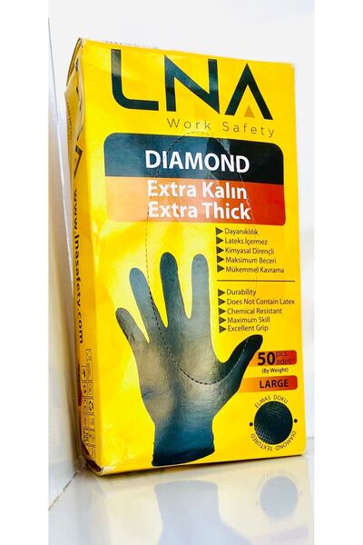 Lna Siyah Nitril Muayene Eldiveni S M L XL