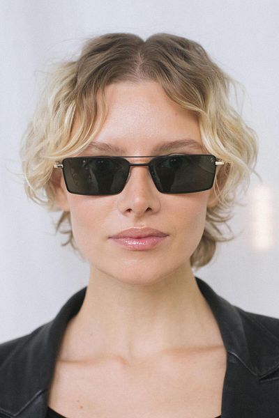 Bilge Karga Eryka Gold Black Green Sunglasses