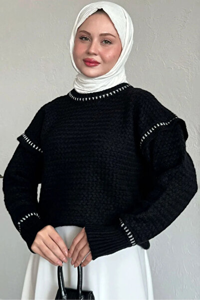 KAREN Straw Knitwear Oversize Sweater