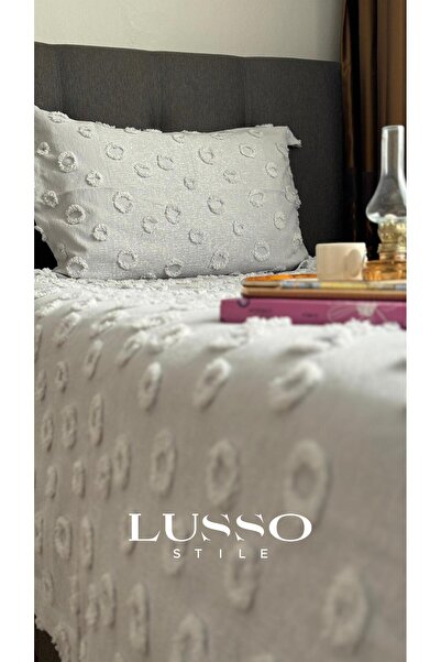 lusso stile Silver Gray Single Pique Set - 180X250 Pillow Single