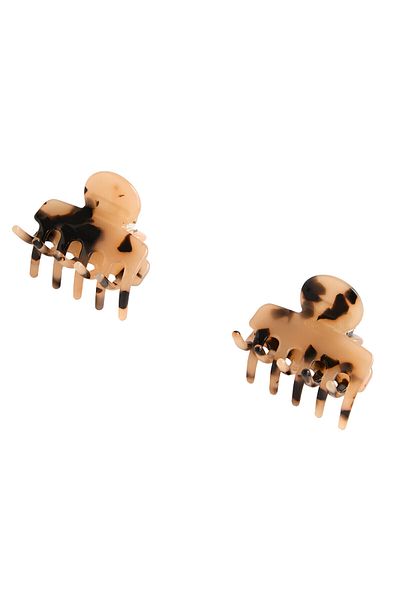 Oysho 2 medium tortoiseshell-effect hair clips