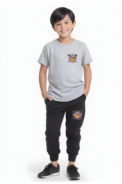 panios kids Baseball Printed Boy's Double Pocket Bottom-Top Set