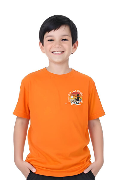 YA KO KİDS Tricou cu mânecă scurtă pentru băiat cu imprimeu Keep Soccer