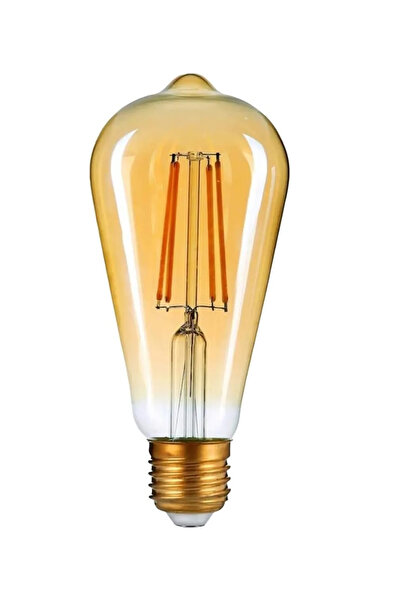 Genel Markalar Flamanlı Rustik 4w Led Ampul Dekoratif Vintage Aydınlatma Amber Rengi