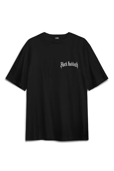 Kendim Seçtim Μπλουζάκι με στάμπα Unisex Oversize με στάμπα Ozzy Black Sabbath Rock Music Bat