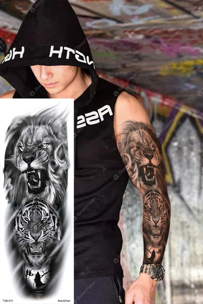 BP Tattoo Savage Aslan Dövmesi Kol Kaplama Tattoo Kol Dövmesi