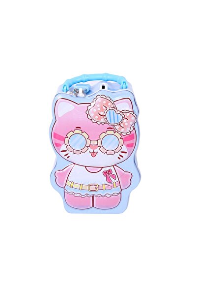 Livava Cool mačka Torba komad i zaključiva metalna kasica prasica, plava, 16x12-