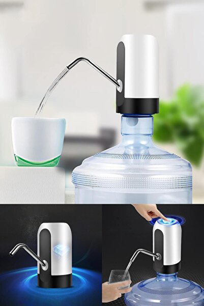 Genel Markalar Dokonmatik Su Pompası: Tek Dokunuşla Su, USB Şarjlı, Sessiz ve...