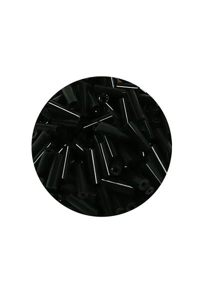 STUMBANNG Long Tube Cutting Beads Diameter 2mm Length 10mm - 60 Grams - Black - Bnc280
