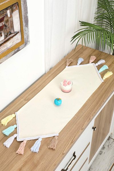 Aisha's Design عداء ملون مزين بشراشيب 90 × 30,r-48k