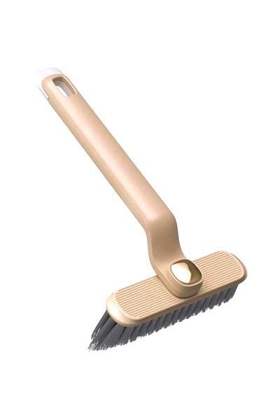 Yenigeldi 1Pc Brown Multifunctional 360 Degree Rotating Crevice Corner Cleaning Brush