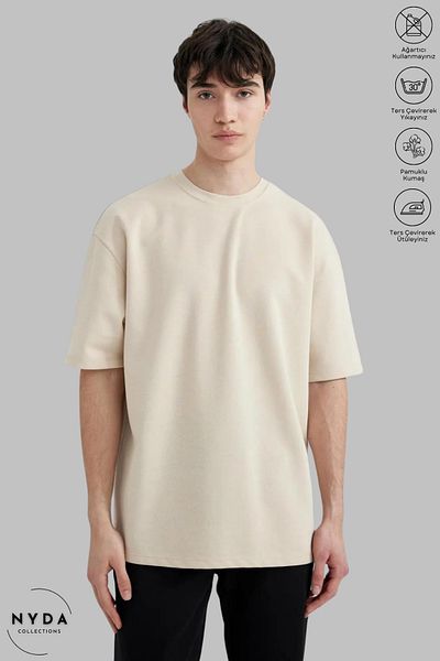 Nyda Collections Unisex Crew Neck Attack on Titan εμπριμέ βαμβακερό κοντομάνικο μπλουζάκι