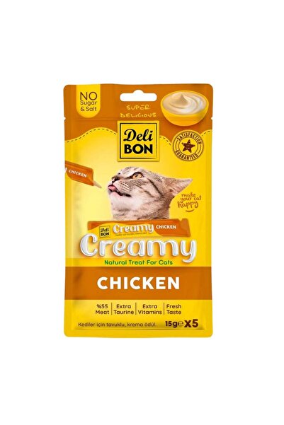 Delibon Kedi Ödül Maması - Creamy - Tavuklu - 15 gr 5'li -