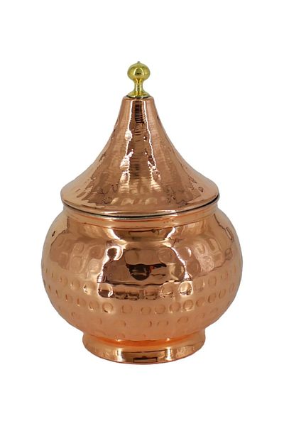 Tanemce Women's Copper Tabbal Dome Spice Holder Hand Tattoo